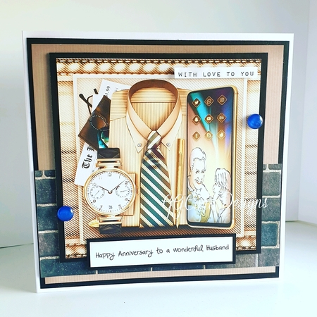 Male Cream Card All Occasions Mini Kit by Gaynor Greaves
