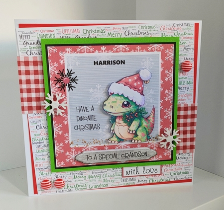 Baby Dino Xmas 1 by Gaynor Greaves