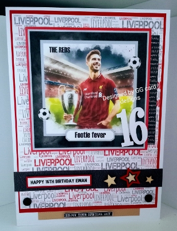 Football topper Liverpool with trophy by Gaynor Greaves
