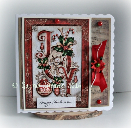 Christmas JOY Card Mini Kit by Gaynor Greaves