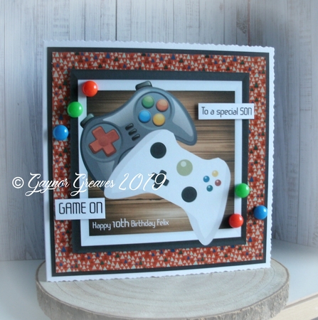 Gaming Controllers 8x8 by Gaynor Greaves