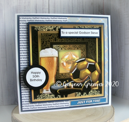 Beer And Ball Card Front Kit by Gaynor Greaves