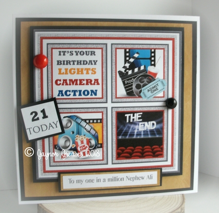 MOVIE NIGHT 7.5 Quick Layer Card & Ages Mini Kit by Gaynor Greaves
