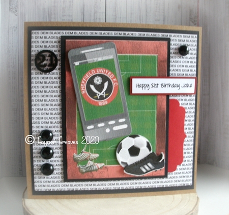 Football Phone card for Sheffield Fan by Gaynor Greaves