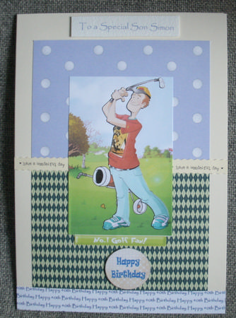 Golf Ball Sentiments Topper by Gaynor Greaves