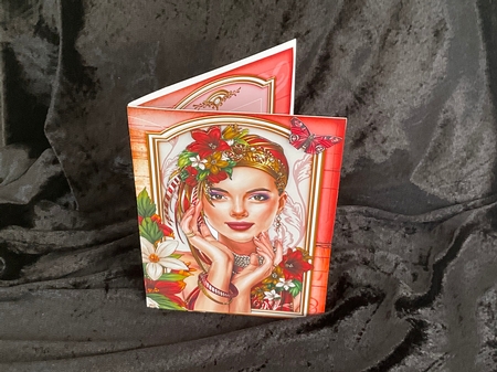 Art Deco Lady Emilia 4 Sheet Mini Kit Red by Geraldine Harbour