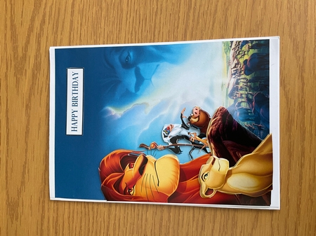 Lion King A5 Decoupage by Geraldine Harbour