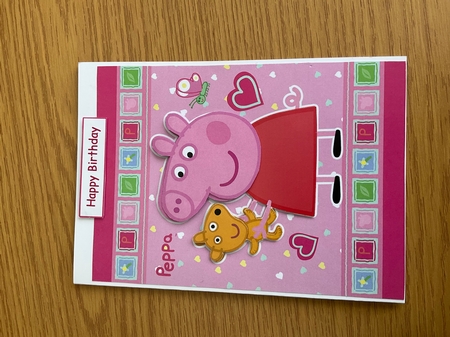 Peppa Pig A5 Decoupage by Geraldine Harbour
