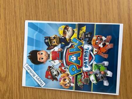 Paw Patrol Group Birthday A5 Decoupage by Geraldine Harbour