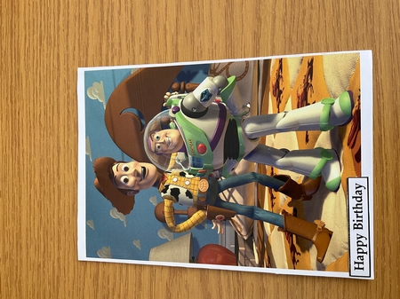 Toy Story Buzz and Woody A5 Quick Card by Geraldine Harbour