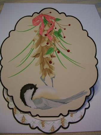 Pretty Edge Easel Card Kit Chickadee on Cone by Geri Stringer