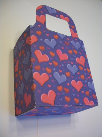 Pink and Lilac Hearts Gift Bag by Geri Stringer