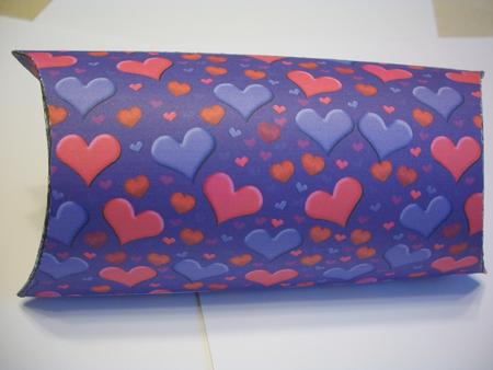 Pink and Lilac Hearts Pillow Gift Box by Geri Stringer