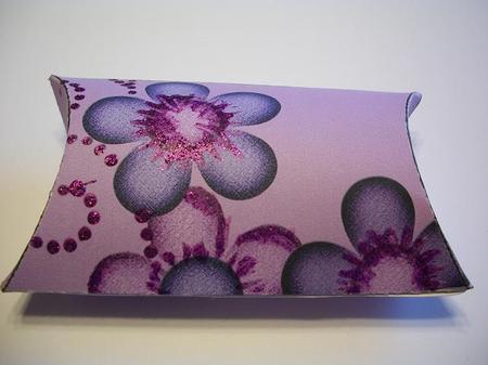 Violet Blooms Pillow Gift Box by Geri Stringer