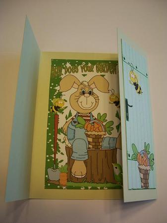 Bunny in the Garden , Gatefold by Geri Stringer