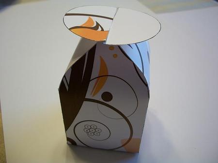 Retro Orange Flowers Truffle Gift Box by Geri Stringer