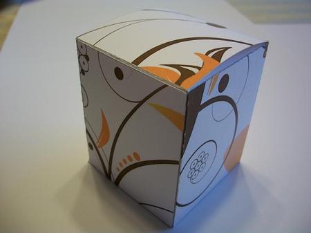 Retro Orange Flowers Tall Slim Gift Box by Geri Stringer
