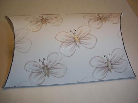 White Butterflies Pillow Gift Box by Geri Stringer