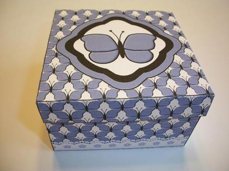 Purple Butterfly Gift Box by Geri Stringer