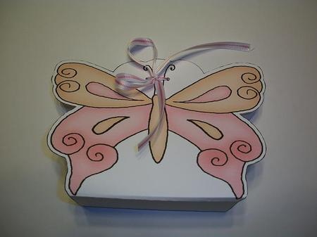 Fluttery Butterfly Shaped Treat or Favour Box Sheet 1 by Geri Stringer