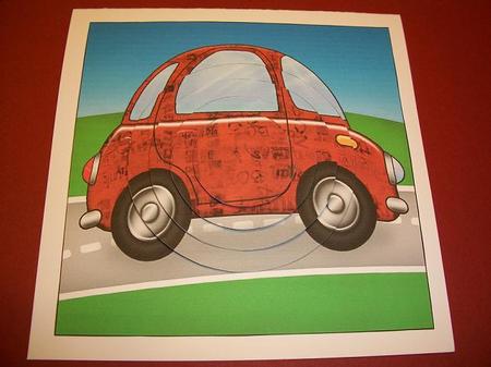 Funky Car Circle Pyramage Topper by Geri Stringer