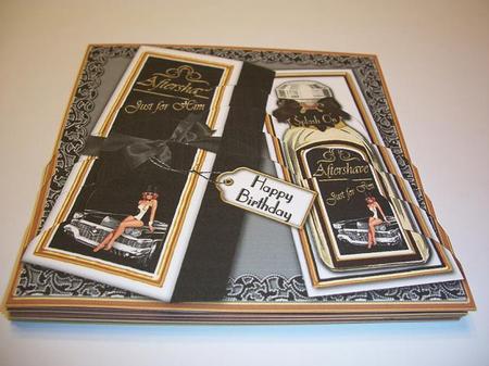 Black Aftershave 5in Scalloped Bottom Stacker by Geri Stringer