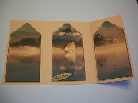 Scenic Tranquility Fancy Top Tri Fold by Geri Stringer