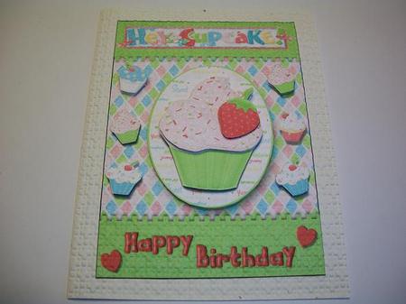 Hey Cupcake Happy Birthday Card Front by Geri Stringer