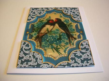 Birds Ornate Diamond A4 Picture Sheet by Geri Stringer