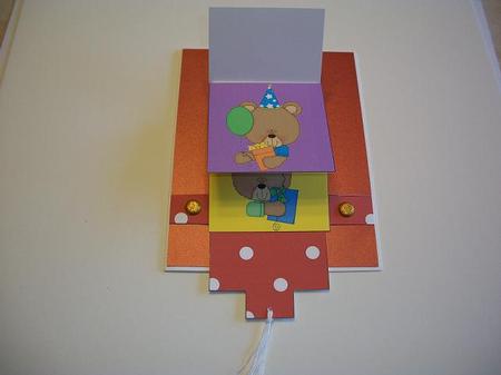 Party Bears Waterfall Card by Geri Stringer