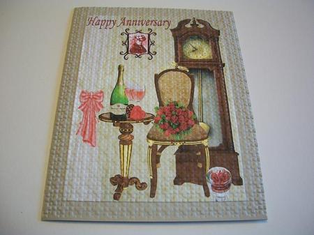 Happy Anniversary with Champagne, A4 by Geri Stringer