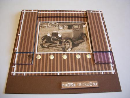 Vintage Car Stagger Card by Geri Stringer
