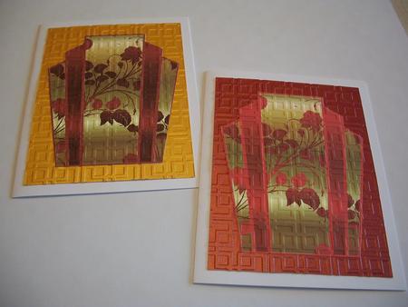 Art Deco Cardfronts Reds by Geri Stringer