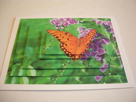 Orange Butterfly Pyramid Card Sheet by Geri Stringer