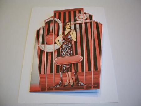 Elegant in Red Art Deco Quick Card by Geri Stringer