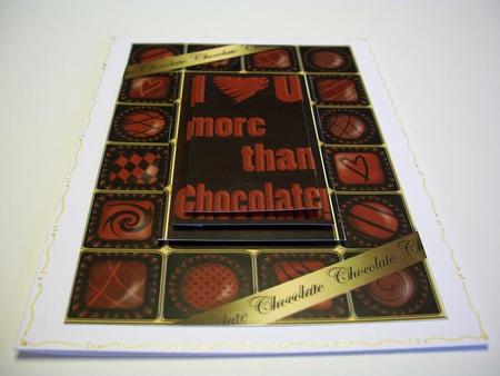A5 Chocolate Greetings Pyramage Topper by Geri Stringer
