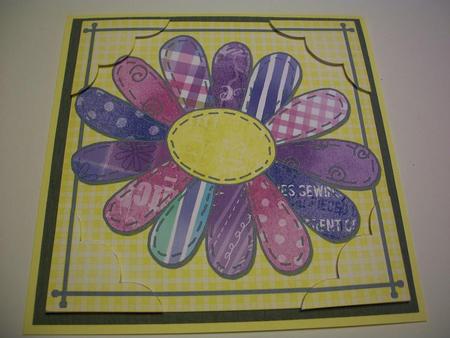 8 x 8 Patchwork Petals Scalloped Corner Topper by Geri Stringer