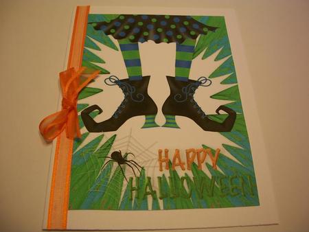 Pair of Witches Legs & Spider in a Web, A4 by Geri Stringer