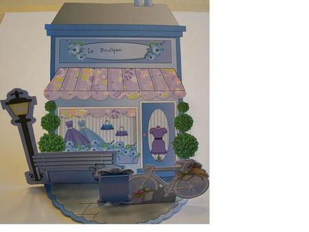 Mini Easel Tableau 3D Card - Little Blue Boutique by Geri Stringer