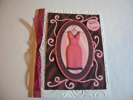 Sophisticated and Swirly Dress Decoupage - Salmon by Geri Stringer