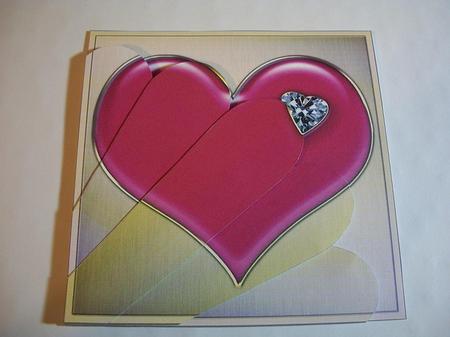 Enamel Heart Fan Pyramage Topper by Geri Stringer