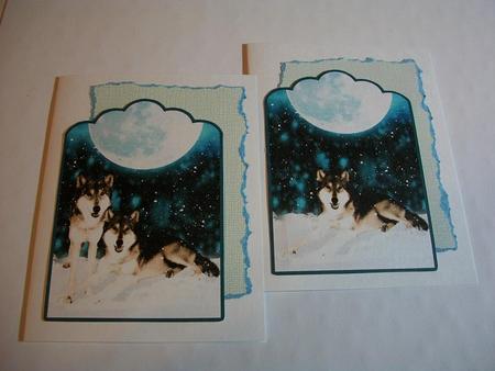 Winter Night - Wolves by Geri Stringer