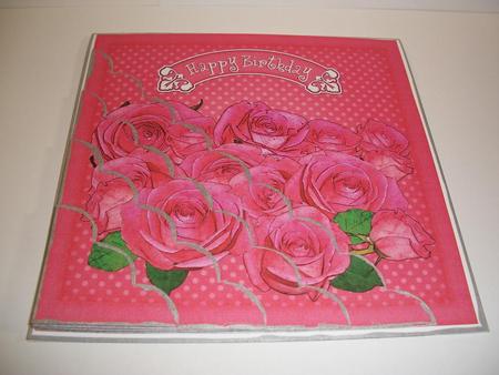 Pretty Roses Scallop Corner Side Stacker Topper by Geri Stringer