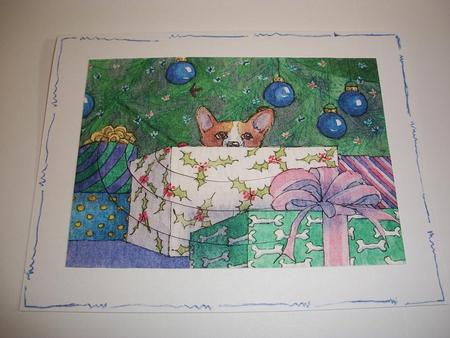 This Corgi Dog Was Just Checking Present Security -  by Geri Stringer