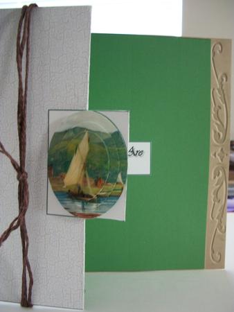 Sail Boat Foldback with Oval Pyramid by Geri Stringer