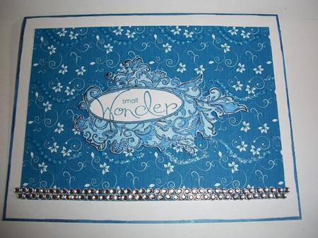 Aqua Floral Backing Paper by Geri Stringer