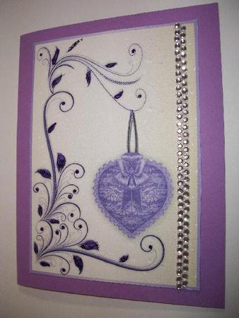 3D Lacey Heart Embellishment and Card Front by Geri Stringer