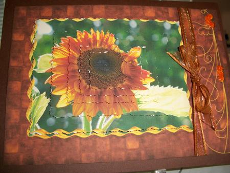 Sunflower Scalloped Pyramid by Geri Stringer