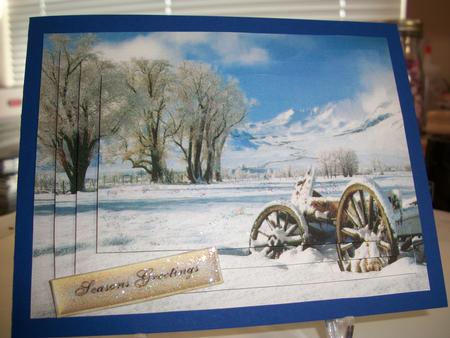 Christmas Snow Scene, Pyramids by Geri Stringer