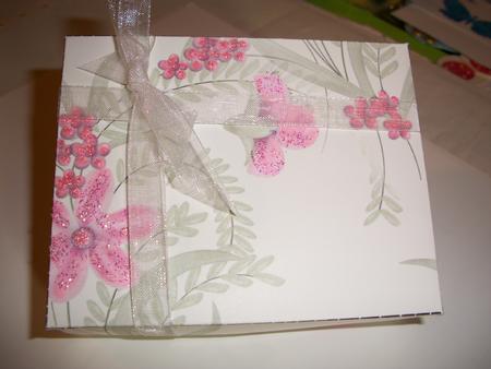 Pink Floral Gift Box with Lid by Geri Stringer